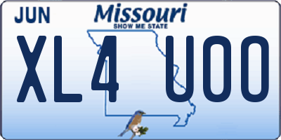 MO license plate XL4U0O