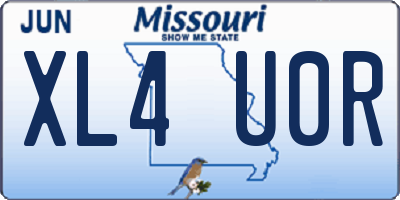 MO license plate XL4U0R