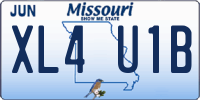 MO license plate XL4U1B
