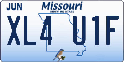 MO license plate XL4U1F