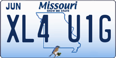 MO license plate XL4U1G