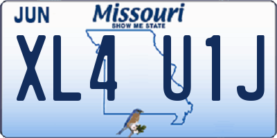 MO license plate XL4U1J