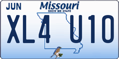 MO license plate XL4U1O