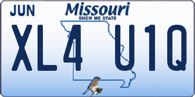 MO license plate XL4U1Q
