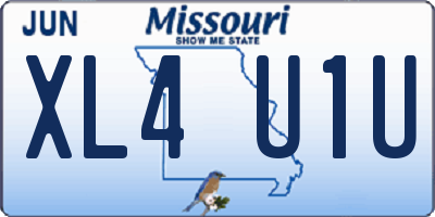 MO license plate XL4U1U
