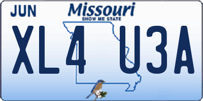MO license plate XL4U3A