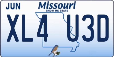 MO license plate XL4U3D