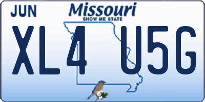MO license plate XL4U5G