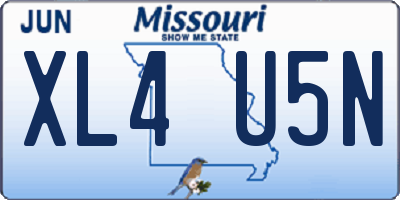 MO license plate XL4U5N