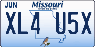 MO license plate XL4U5X