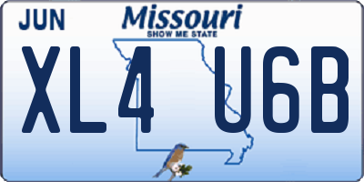 MO license plate XL4U6B