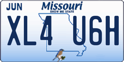 MO license plate XL4U6H