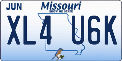 MO license plate XL4U6K