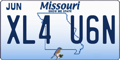 MO license plate XL4U6N
