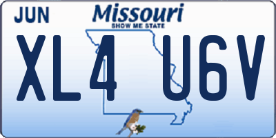MO license plate XL4U6V