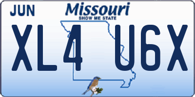 MO license plate XL4U6X