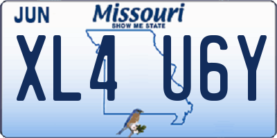 MO license plate XL4U6Y