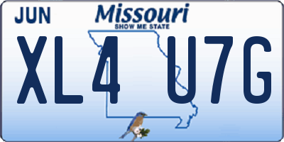MO license plate XL4U7G