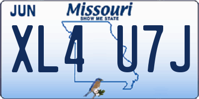 MO license plate XL4U7J