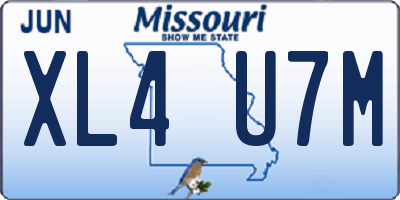 MO license plate XL4U7M