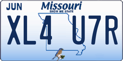 MO license plate XL4U7R