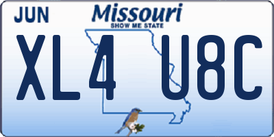 MO license plate XL4U8C