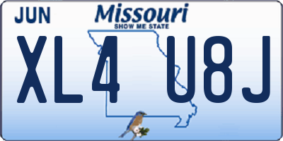 MO license plate XL4U8J