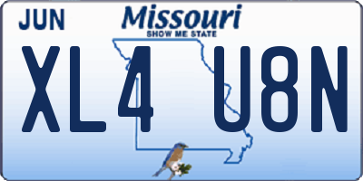MO license plate XL4U8N