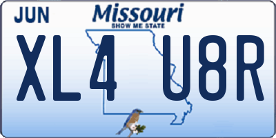 MO license plate XL4U8R