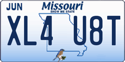 MO license plate XL4U8T