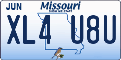 MO license plate XL4U8U