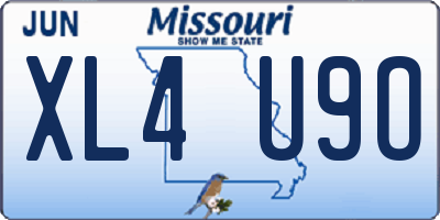 MO license plate XL4U9O
