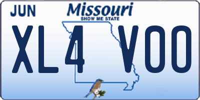 MO license plate XL4V0O