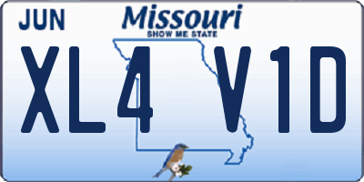MO license plate XL4V1D
