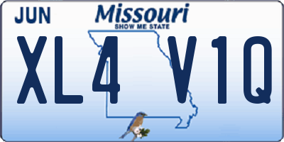 MO license plate XL4V1Q
