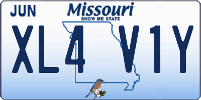 MO license plate XL4V1Y