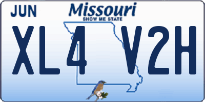 MO license plate XL4V2H