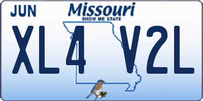 MO license plate XL4V2L