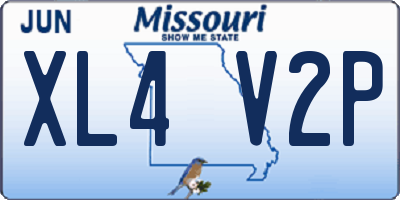 MO license plate XL4V2P