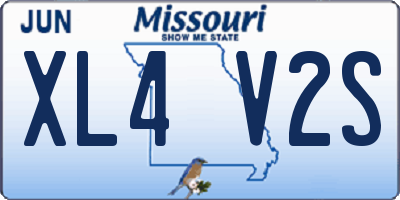 MO license plate XL4V2S