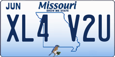 MO license plate XL4V2U