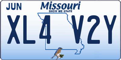 MO license plate XL4V2Y