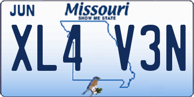 MO license plate XL4V3N