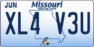 MO license plate XL4V3U