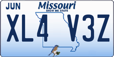 MO license plate XL4V3Z