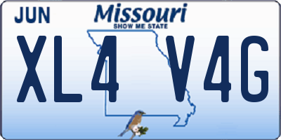 MO license plate XL4V4G
