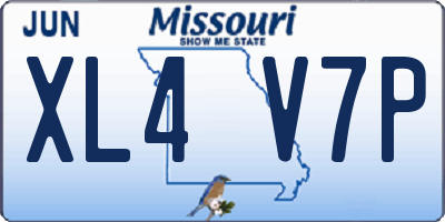 MO license plate XL4V7P