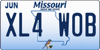 MO license plate XL4W0B