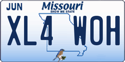 MO license plate XL4W0H
