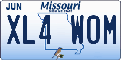 MO license plate XL4W0M